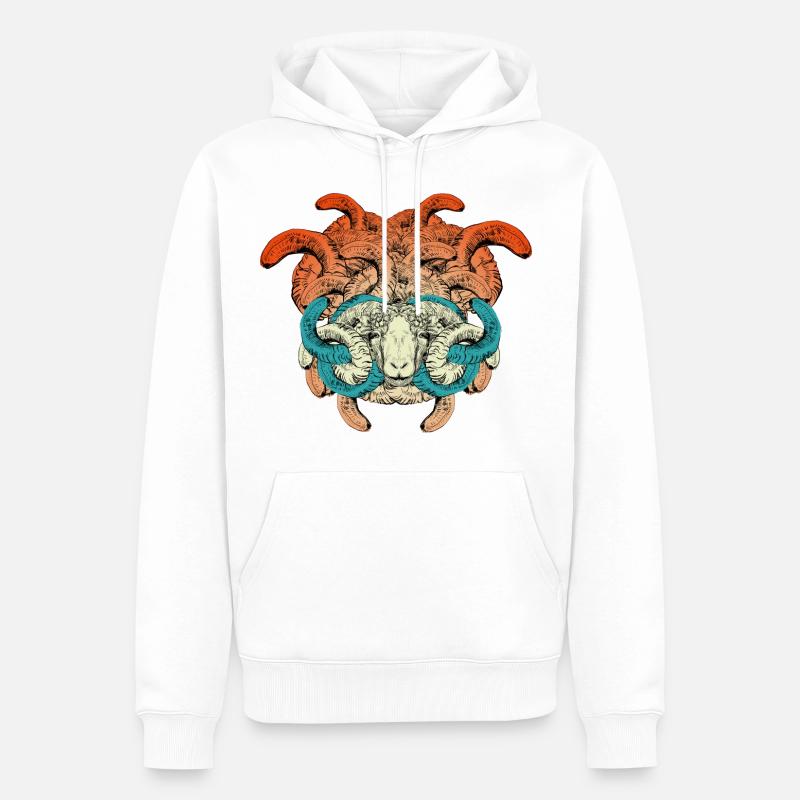 Khnum - Männer Premium Bio Hoodie - Weiß