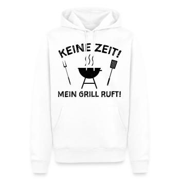 Grill Grillen Sprüche Humor Grillsaison - Männer Premium Bio Hoodie - Weiß - Vorne - Nico (187cm)