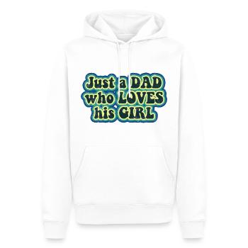 Juste un papa qui aime sa fille - Sweat à capuche Premium bio Homme - blanc - Devant - Nico (187cm)