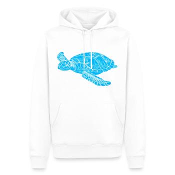 Majestätische Schildkröte kunstvoll beeindruckend - Männer Premium Bio Hoodie - Weiß - Vorne - Nico (187cm)