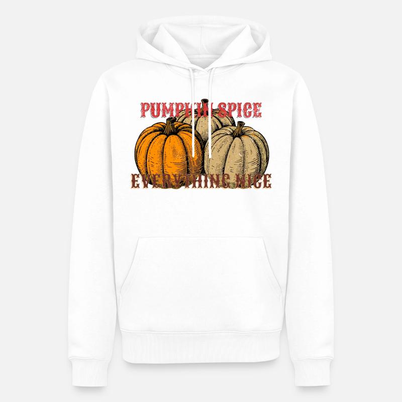 Pumpkin Spice Everything Nice - Männer Premium Bio Hoodie - Weiß