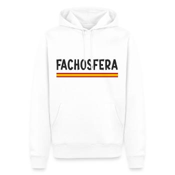 Schwarze Fachosphäre mit spanischer Flagge - Männer Premium Bio Hoodie - Weiß - Vorne - Nico (187cm)