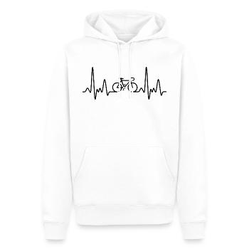 Radfahrer Herzschlag Herzschlag Fahrrad T-Shirt - Männer Premium Bio Hoodie - Weiß - Vorne - Nico (187cm)