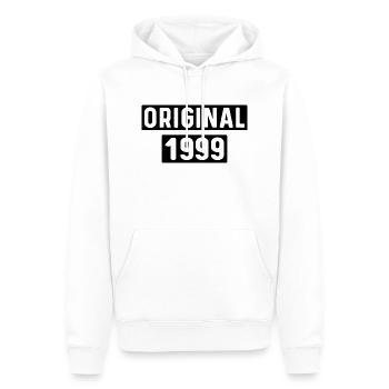 original 1999 t shirt 1999 - Sweat à capuche Premium bio Homme - blanc - Devant - Nico (187cm)