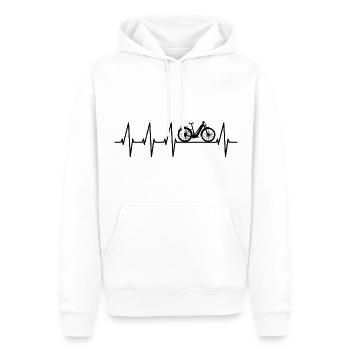 E-bike - Men’s Premium Organic Hoodie - white - Front - Nico (187cm)