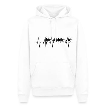 Pferderennen - Männer Premium Bio Hoodie - Weiß - Vorne - Nico (187cm)