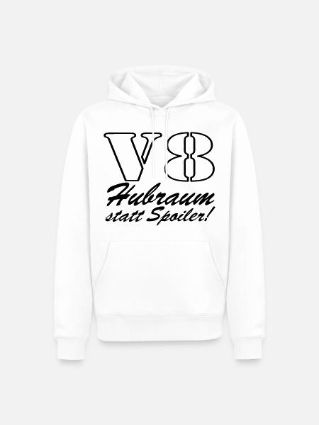 V8,Muscle-Car,Werkstatt,Garage,Auto,Tuning,(25) - Männer Premium Bio Hoodie - Weiß
