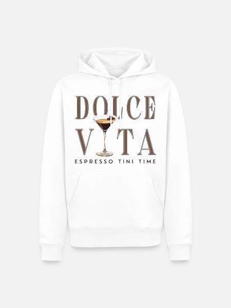 Dolce Vita Espresso Cocktail - Männer Premium Bio Hoodie - Weiß
