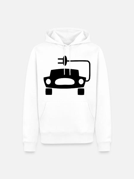 Elektrische Autos - Männer Premium Bio Hoodie - Weiß