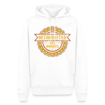 Mitarbeiter des Monats Arbeitskollege Geschenk - Männer Premium Bio Hoodie - Weiß - Vorne - Nico (187cm)