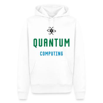 QUANTUM COMPUTING - qBIT - Men’s Premium Organic Hoodie - white - Front - Nico (187cm)