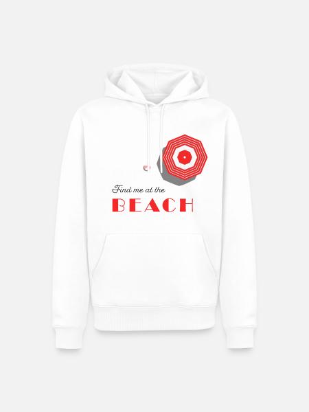 OFF TO THE BEACH - Men’s Premium Organic Hoodie - white