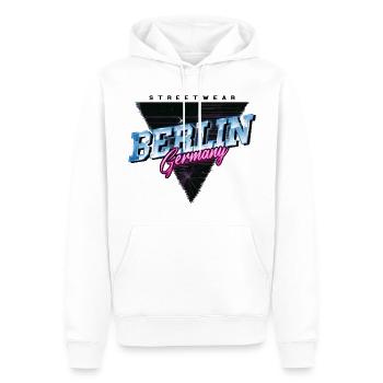 Berlin Deutschland Stadt Skyline Vintage Retro - Männer Premium Bio Hoodie - Weiß - Vorne - Nico (187cm)