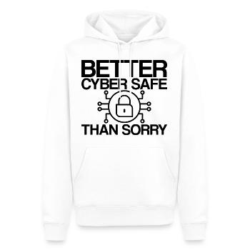 Mieux vaut cybervenir en sécurité que guérir - Sweat à capuche Premium bio Homme - blanc - Devant - Nico (187cm)