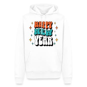 Bonne Année 2024 Réveillon du Nouvel An Célébration de la fête du Nouvel An - Sweat à capuche Premium bio Homme - blanc - Devant - Nico (187cm)