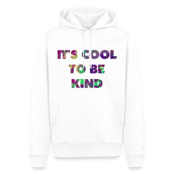 Es ist cool, nett zu sein - Männer Premium Bio Hoodie - Weiß - Vorne - Nico (187cm)