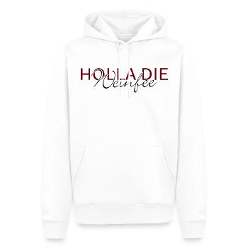 Weißwein Rotwein JGA Vino Wein - Holla die Weinfee - Männer Premium Bio Hoodie - Weiß - Vorne - Nico (187cm)