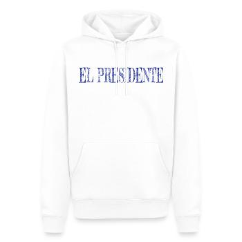 El Presidente Geschenkidee Geschenk - Männer Premium Bio Hoodie - Weiß - Vorne - Nico (187cm)