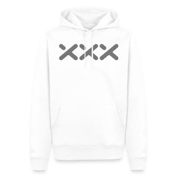 xxx_t_11 - Sweat à capuche Premium bio Homme - blanc - Devant - Nico (187cm)