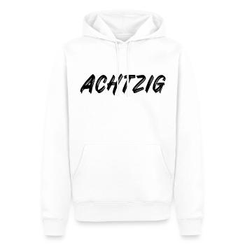 80 - Achtzig - 80. Geburtstag - Männer Premium Bio Hoodie - Weiß - Vorne - Nico (187cm)