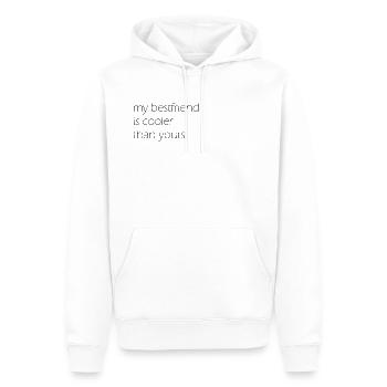 my bestfriend is cooler than yours - Männer Premium Bio Hoodie - Weiß - Vorne - Nico (187cm)