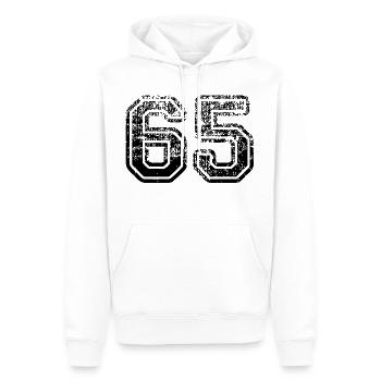 65 - Men’s Premium Organic Hoodie - white - Front - Nico (187cm)