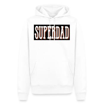 superdad papa meilleur - Sweat à capuche Premium bio Homme - blanc - Devant - Nico (187cm)