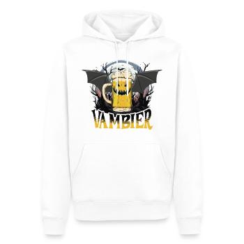 Vambier Vampire Bière Halloween Fête Drôle Costume - Sweat à capuche Premium bio Homme - blanc - Devant - Nico (187cm)