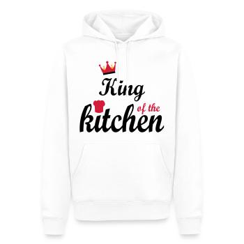 cuire à feu - Sweat à capuche Premium bio Homme - blanc - Devant - Nico (187cm)