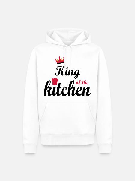 cuire à feu - Sweat à capuche Premium bio Homme - blanc