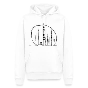 Bike Fans Bergen Tour Nature Sport Gift Idea - Men’s Premium Organic Hoodie - white - Front - Nico (187cm)