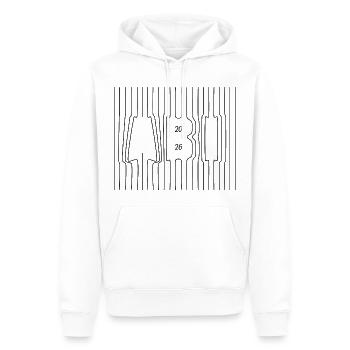 Lebenslinien | Abi 26 - Abitur - Geschenk - Männer Premium Bio Hoodie - Weiß - Vorne - Nico (187cm)