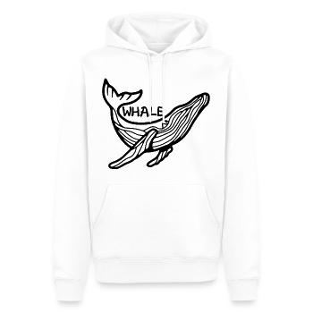 The Ocean Giant (Black) - Men’s Premium Organic Hoodie - white - Front - Nico (187cm)
