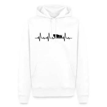 Betonmischer herzschlag fhrmischer - Männer Premium Bio Hoodie - Weiß - Vorne - Nico (187cm)