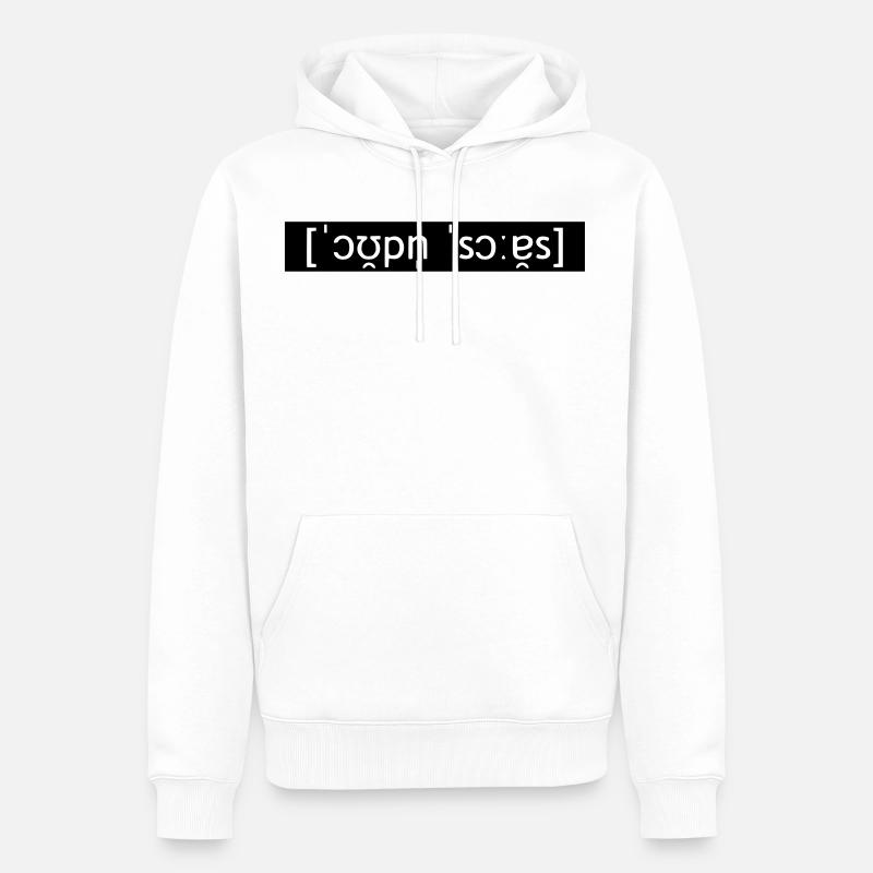 OPEN SOURCE LAUTSCHRIFT - SIMPLE - Men’s Premium Organic Hoodie - white