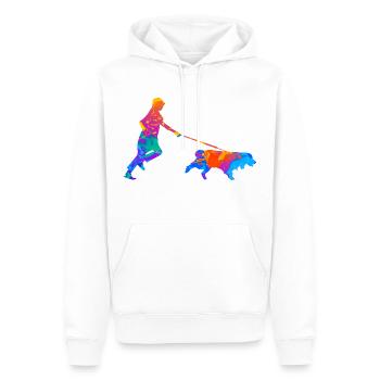 Herrchen Hundehalter Frauchen Hund Gassi gehen - Männer Premium Bio Hoodie - Weiß - Vorne - Nico (187cm)