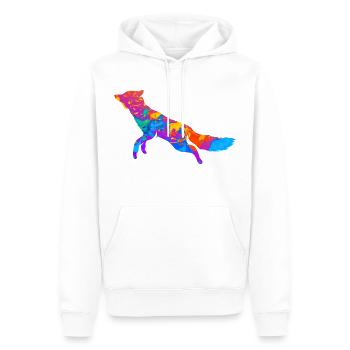 Fuchs Rotfuchs Füchse Silhouette Geschenkidee - Männer Premium Bio Hoodie - Weiß - Vorne - Nico (187cm)
