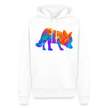 Fuchs Rotfuchs Füchse Silhouette Geschenkidee - Männer Premium Bio Hoodie - Weiß - Vorne - Nico (187cm)