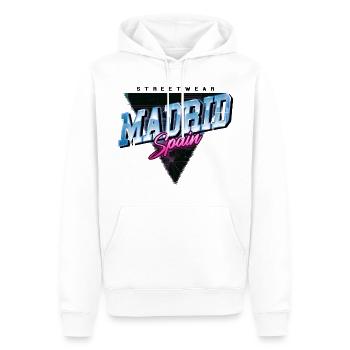 Madrid Spanien Stadt Skyline Vintage Retro - Männer Premium Bio Hoodie - Weiß - Vorne - Nico (187cm)