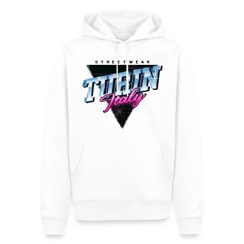 Turin Turin Turin Italie Ville Skyline Vintage Rétro - Sweat à capuche Premium bio Homme - blanc - Devant - Nico (187cm)