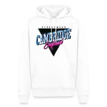 Cambridge England UK Stadt Skyline Vintage Retro - Männer Premium Bio Hoodie - Weiß - Vorne - Nico (187cm)