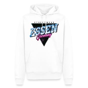 Essen Deutschland Stadt Skyline Vintage Retro - Männer Premium Bio Hoodie - Weiß - Vorne - Nico (187cm)