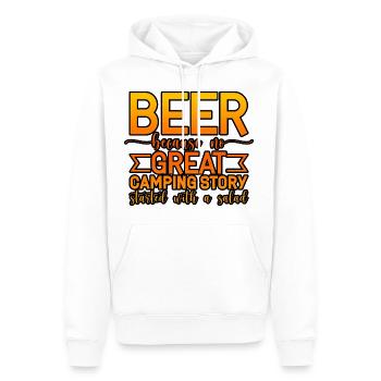 No Great Camping Story Started With A Salad 4 - Männer Premium Bio Hoodie - Weiß - Vorne - Nico (187cm)