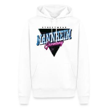 Mannheim Deutschland Stadt Skyline Vintage Retro - Männer Premium Bio Hoodie - Weiß - Vorne - Nico (187cm)
