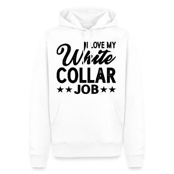 I Love My White Collar Job 2 - Männer Premium Bio Hoodie - Weiß - Vorne - Nico (187cm)