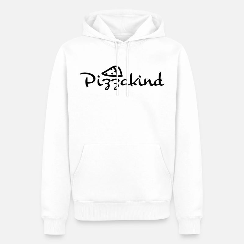 Pizza Kind - Männer Premium Bio Hoodie - Weiß