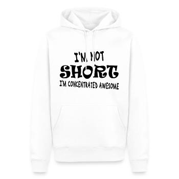 Je ne suis pas petit, je suis concentré sur la grande image. - Sweat à capuche Premium bio Homme - blanc - Devant - Nico (187cm)