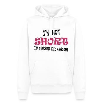 Je ne suis pas petit, je suis concentré sur la grande image. - Sweat à capuche Premium bio Homme - blanc - Devant - Nico (187cm)