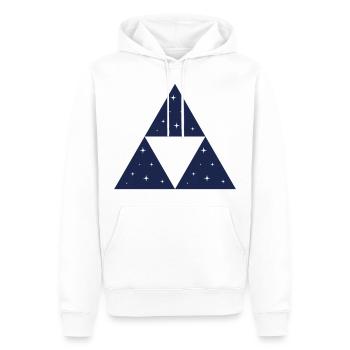 Ciel étoilé Ciel nocturne Étoiles du ciel - Sweat à capuche Premium bio Homme - blanc - Devant - Nico (187cm)