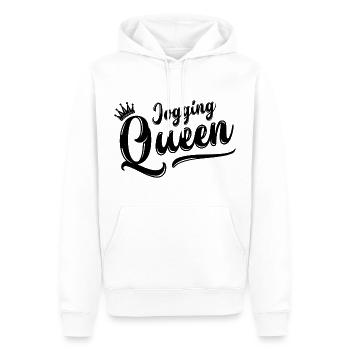 Jogging Queen Queen Jogging Running Sports Gift - Men’s Premium Organic Hoodie - white - Front - Nico (187cm)